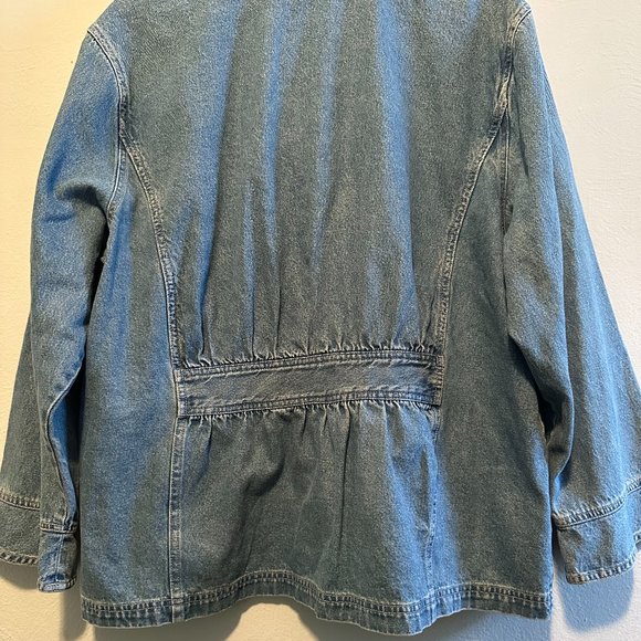 VINTAGE '90s Out of the Blue by J. Jill Boho Button-Up Denim Jean Jacket Size 3X - Picture 10 of 16